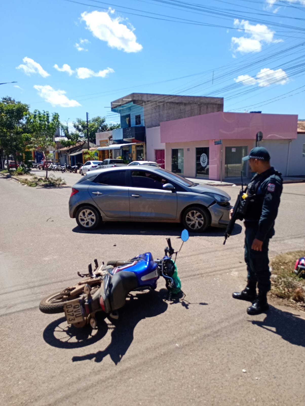 Polícia Militar Registra Acidente de Trânsito no Bairro Novo Horizonte em Parauapebas