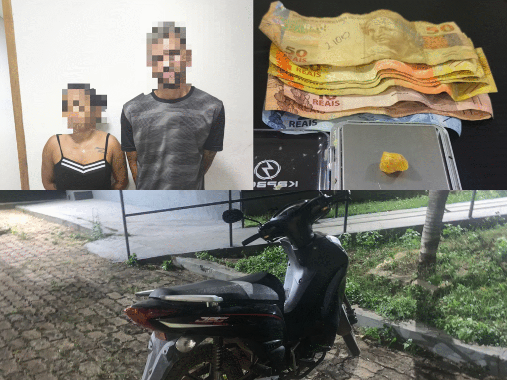 Polícia Militar Prende Casal por Posse de Entorpecentes e Desobediência no Bairro da Paz, Parauapebas