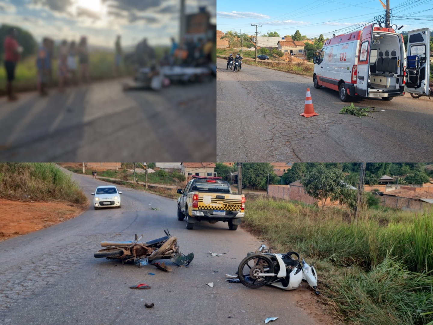 Acidente entre duas motocicletas mobiliza PM na VS10 em Parauapebas