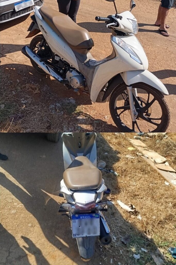 Motocicleta roubada é recuperada pela Polícia Militar em Parauapebas, no bairro Jardim América