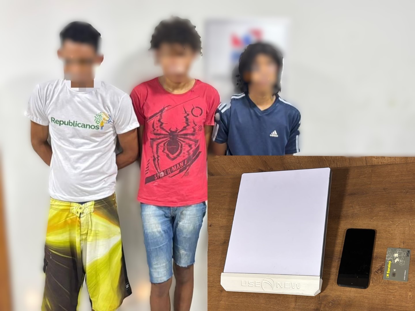 Polícia Militar detém trio por furto de antena Starlink e cartões de crédito em Parauapebas