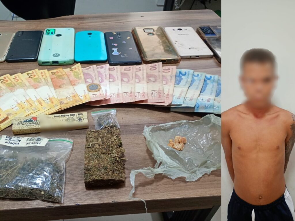 Polícia Militar prende suspeito por tráfico de drogas e resistência a prisão em Parauapebas