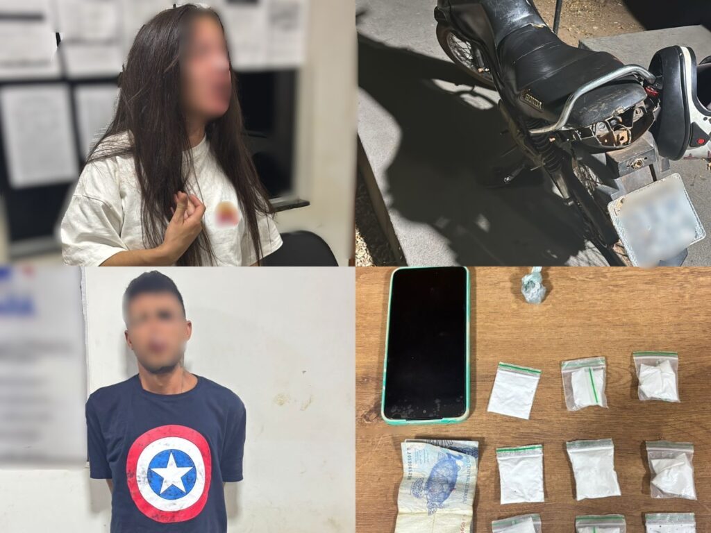 Dupla é detida por tráfico de drogas após perseguição policial em Parauapebas