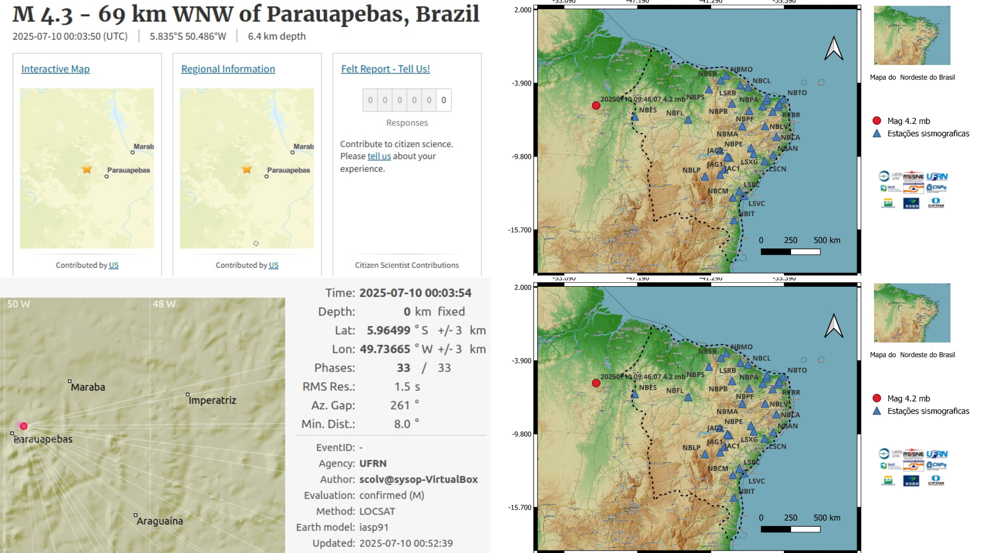 Tremores de terra 4.3 no Projeto Salobo levantam alerta sobre atividade sísmica em Parauapebas