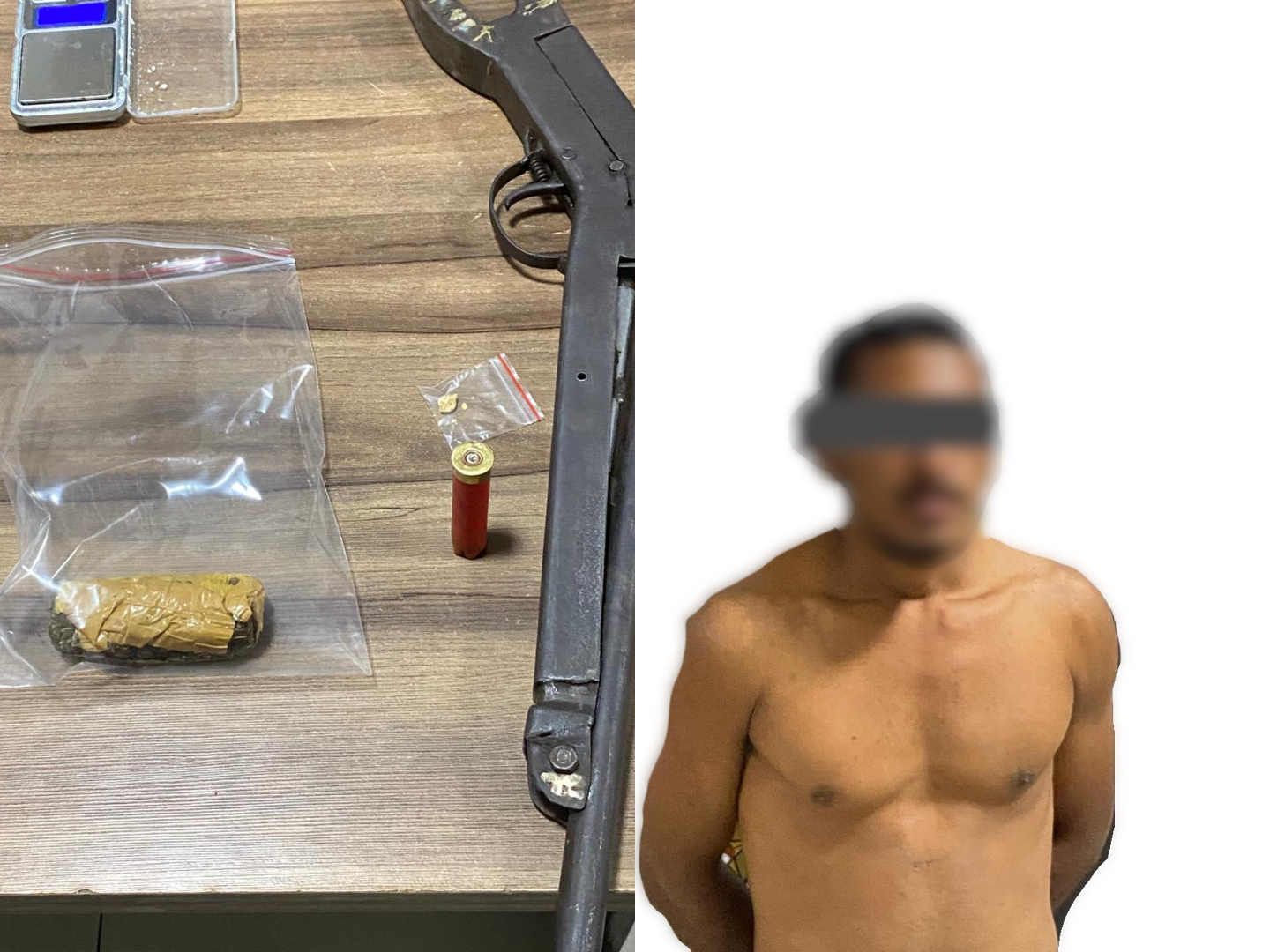 Polícia prende homem com arma artesanal e drogas após disparo em assentamento de Parauapebas