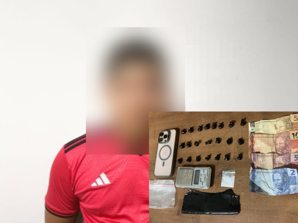 Homem é detido pela Polícia Militar por suspeita de tráfico de drogas em Parauapebas