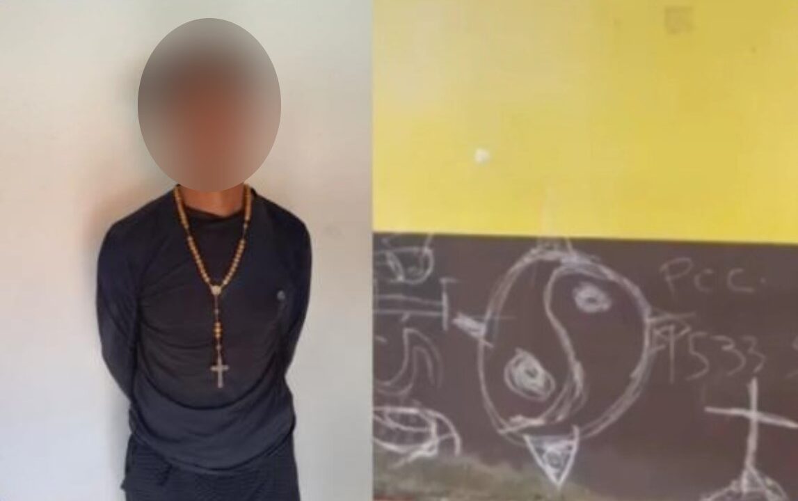 Suspeito é detido por pichar muro do Hospital Municipal em Parauapebas