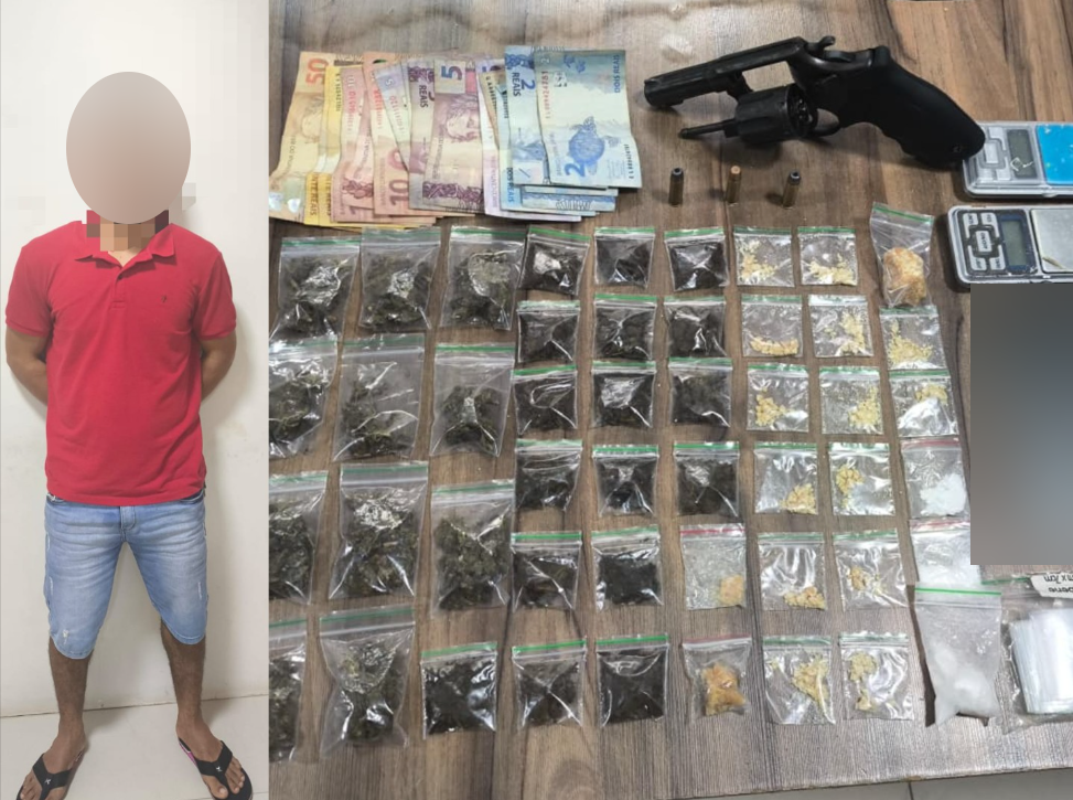 Suspeito é detido por Tráfico de Drogas e Posse Ilegal de Arma de Fogo em Parauapebas