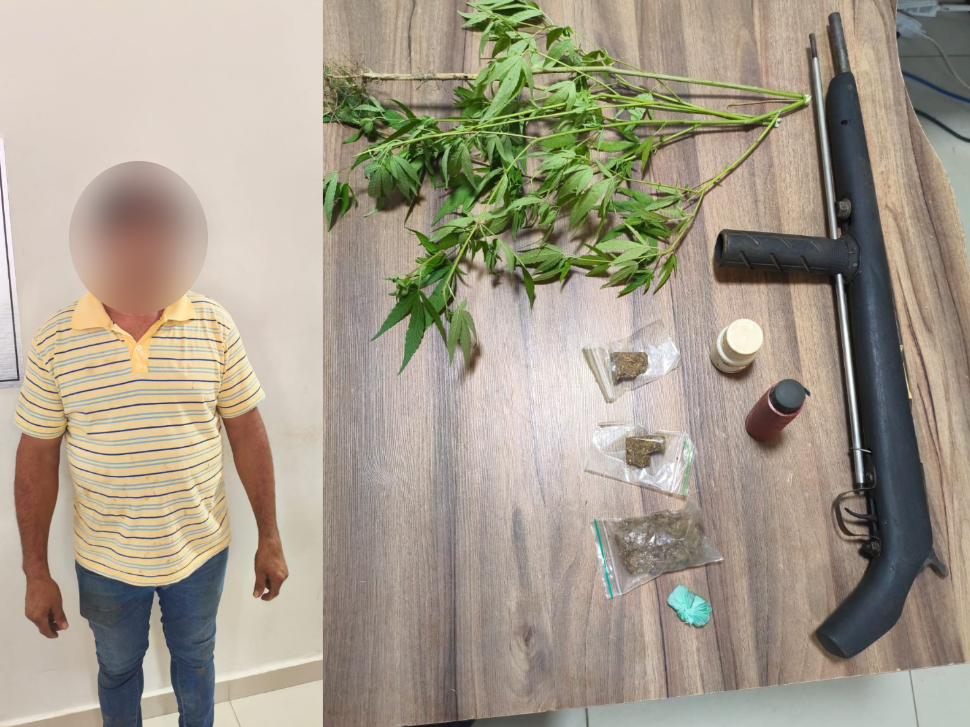 Polícia detém suspeito por posse de entorpecentes e arma de fogo na Vila Cedere I, em Parauapebas