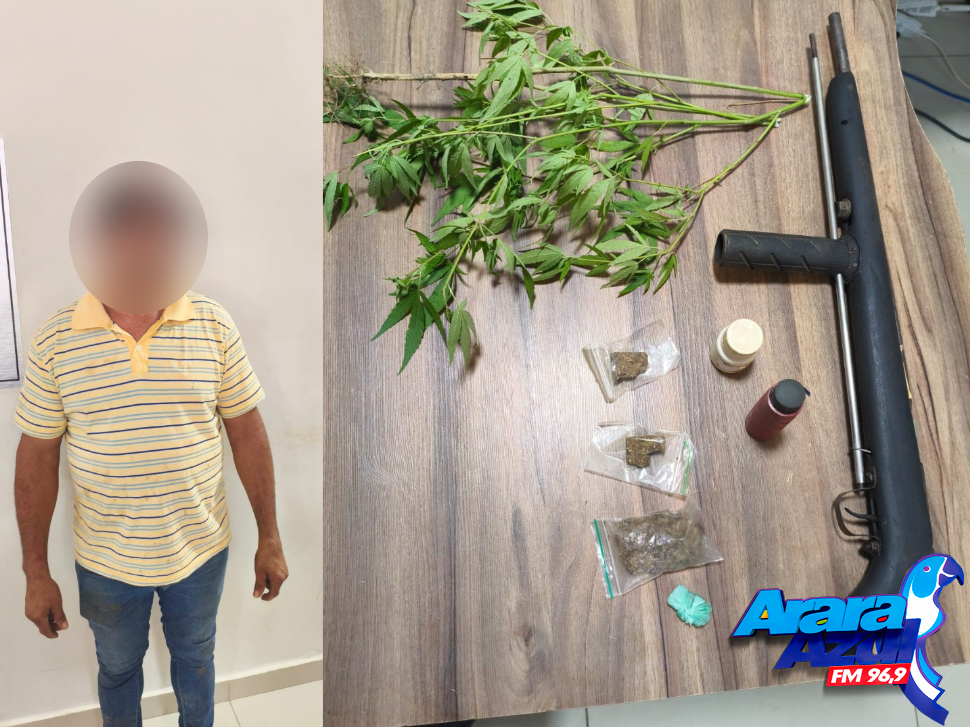 Polícia detém suspeito por posse de entorpecentes e arma de fogo na Vila Cedere I, em Parauapebas