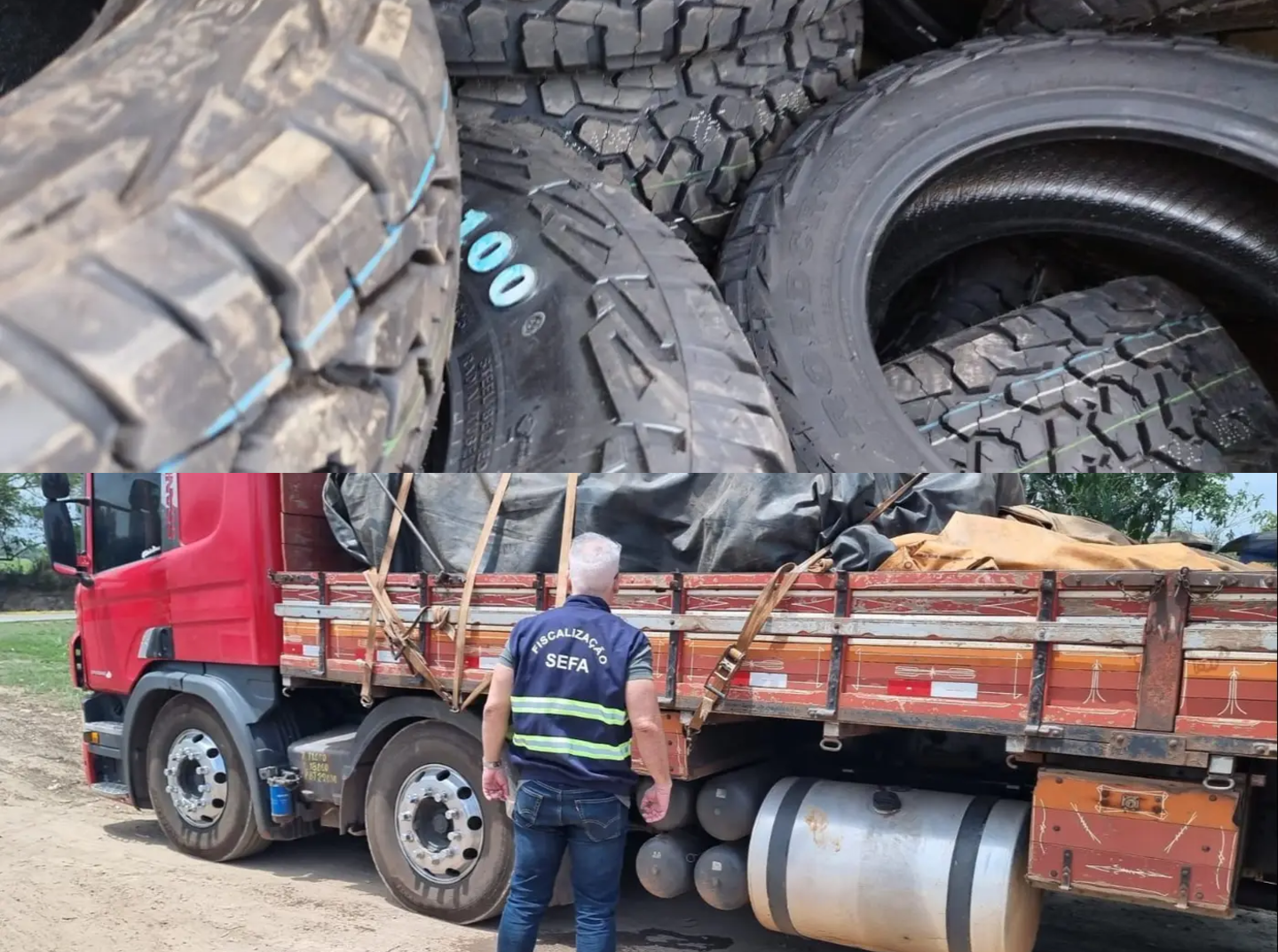 Sefa apreende 800 pneus e materiais elétricos no Pará
