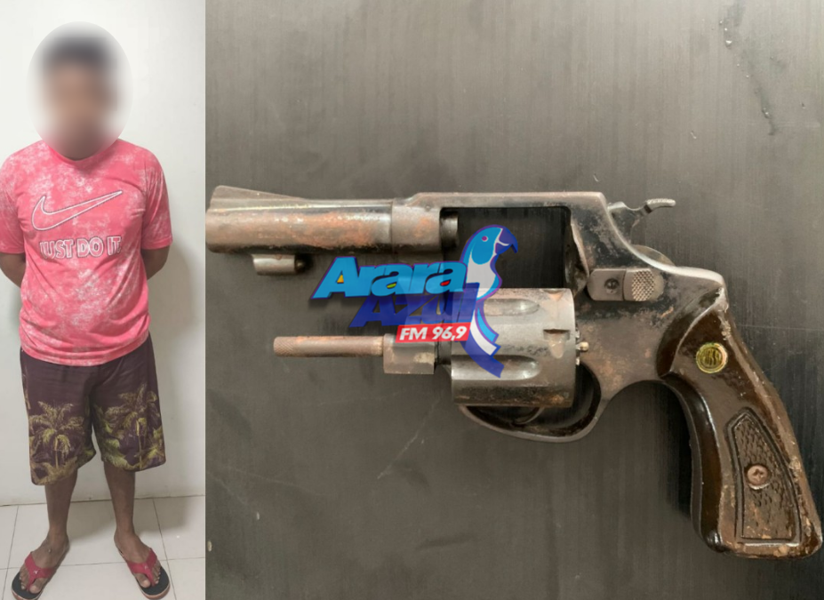 Polícia Militar apreende arma de fogo e detém jovem no bairro Nova Vida II, em Parauapebas