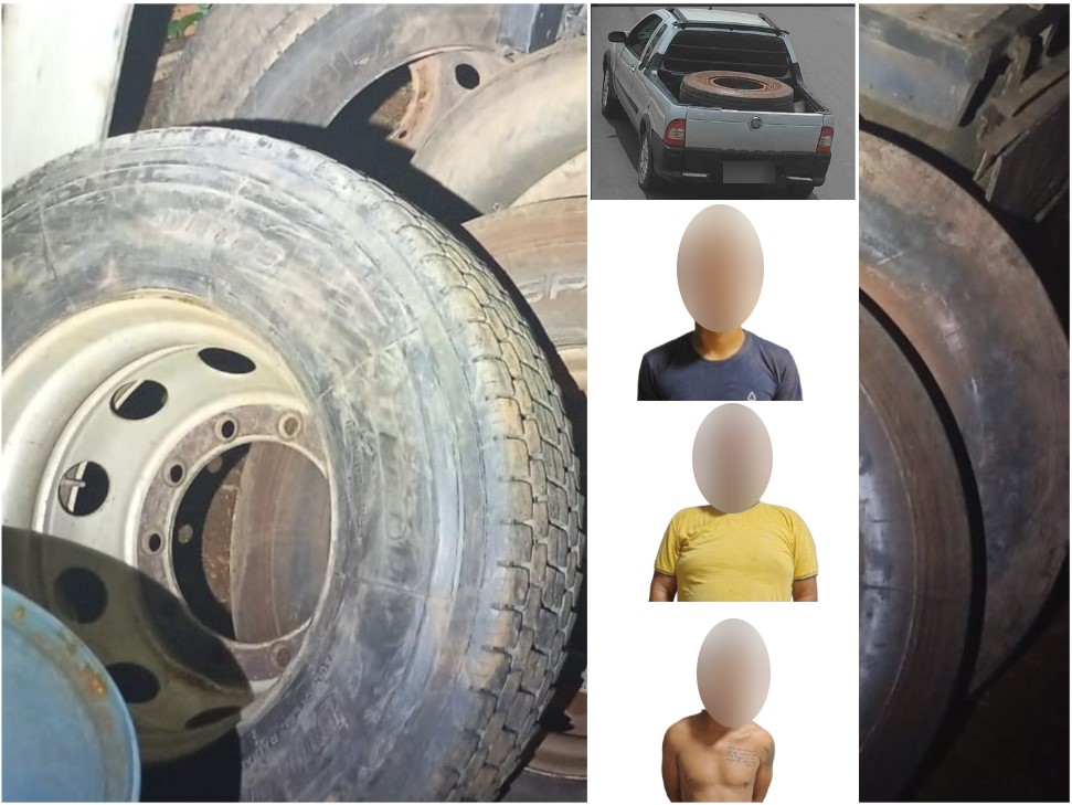 Furto e Receptação de Pneus: Ação da PM desmonta esquema e prende três suspeitos em Parauapebas