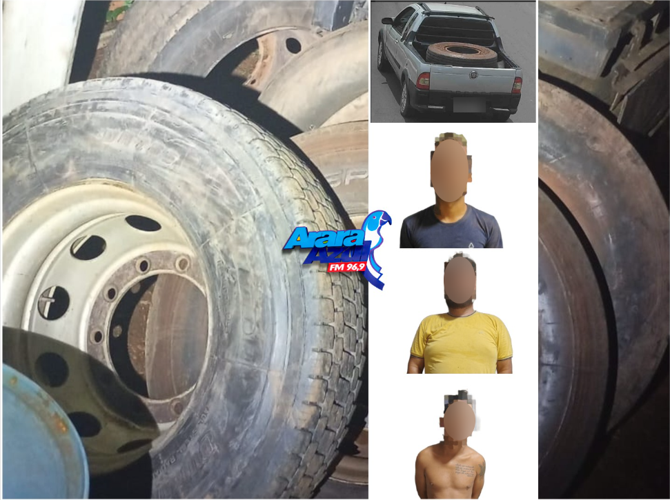 Furto e Receptação de Pneus: Ação da PM desmonta esquema e prende três suspeitos em Parauapebas