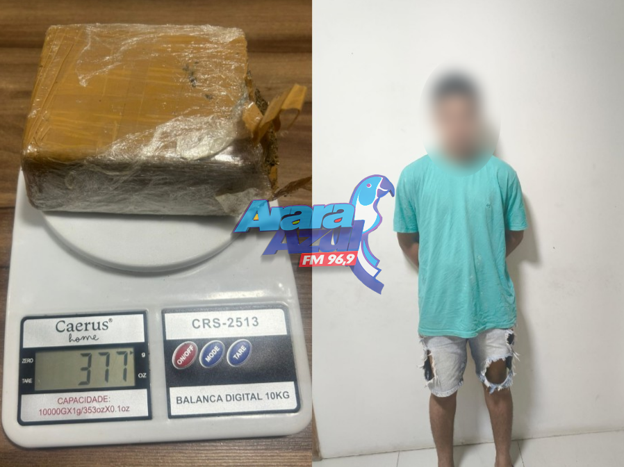 Polícia detém jovem por tráfico de drogas no Bairro da Paz, em Parauapebas