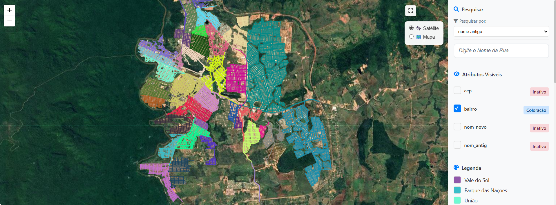 Parauapebas disponibiliza mapa interativo para consulta de CEPs, bairros e logradouros