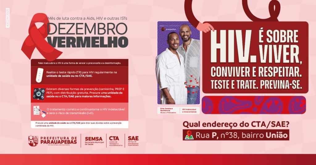 Parauapebas intensifica ações de prevenção e combate ao HIV/AIDS no Dezembro Vermelho 2025