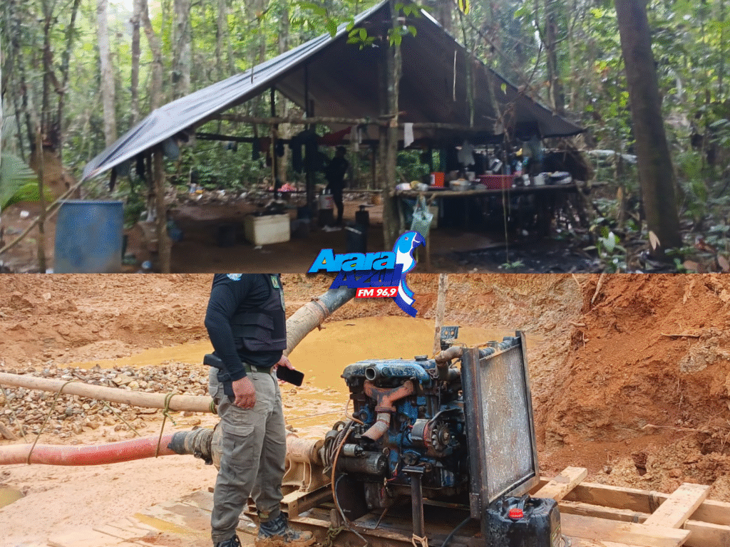 PM e ICMBio desmontam garimpos ilegais na APA do Igarapé Gelado, em Parauapebas