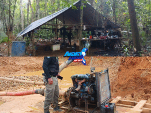 PM e ICMBio desmontam garimpos ilegais na APA do Igarapé Gelado, em Parauapebas