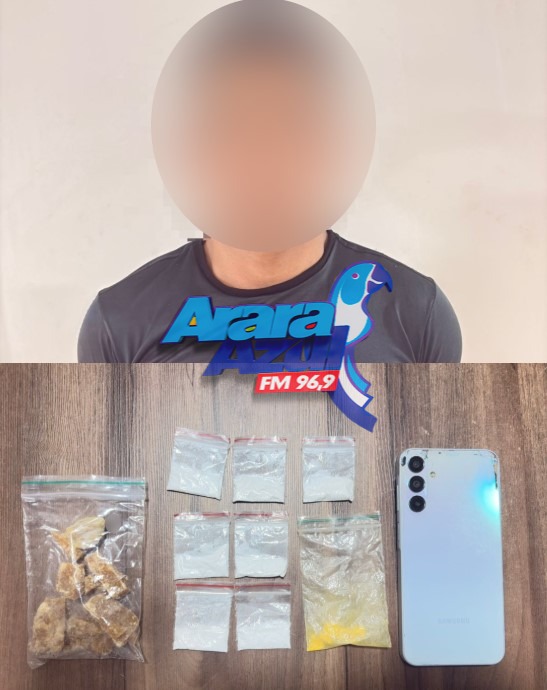 Polícia prende suspeito por tráfico de drogas no bairro Beira Rio, em Parauapebas